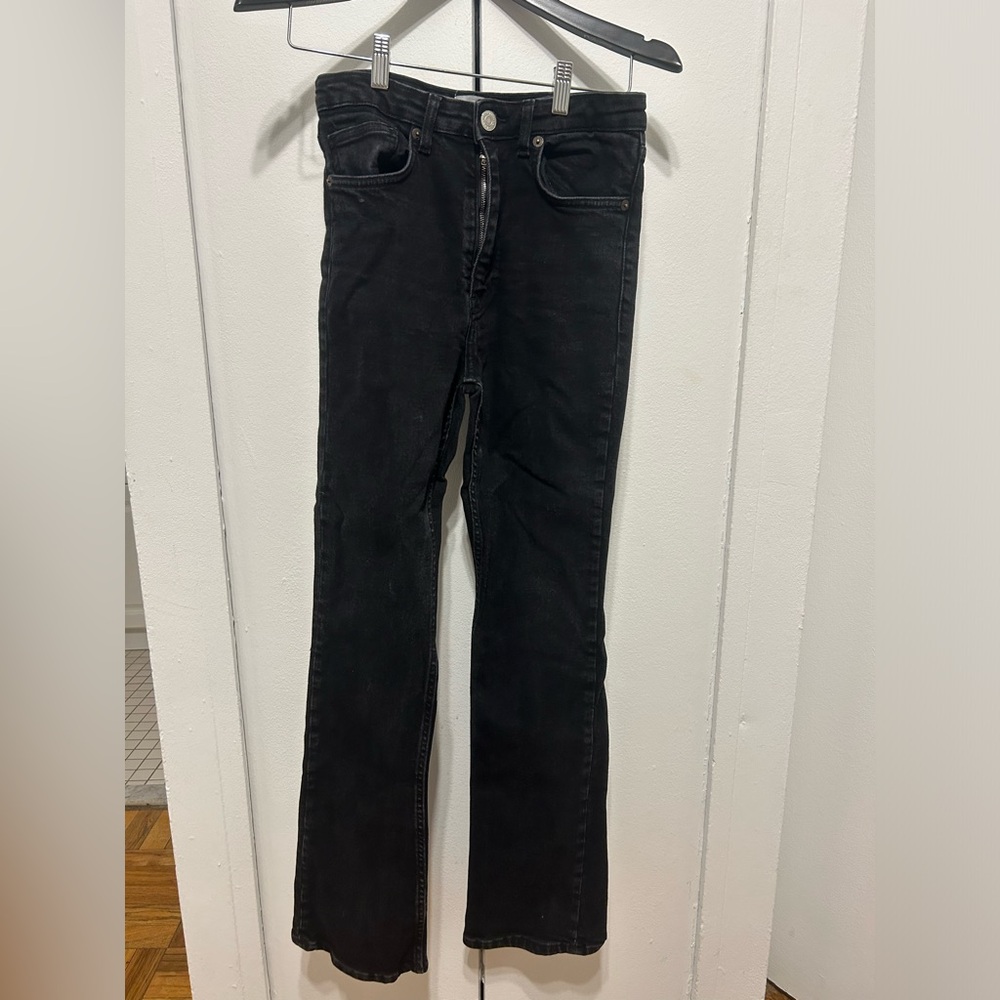 Size 6 black denim Zara